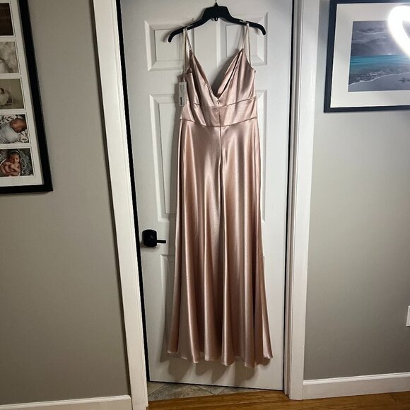 JENNY YOO  Brenna whipped apricot long gown Size 14 - Picture 4 of 15